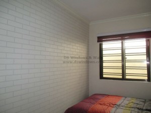 Brick Effect Vinyl Wallpaper Design For Small Bedroom to Feel Spacious - Pasay City, Philippines