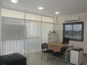 Combining Roller Shades and Vertical Blinds from a office project in Q.C.